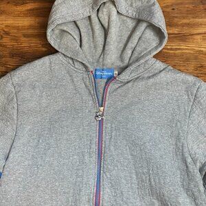 Tokyo Disney Resort Mickey Gray Zip Up Hoodie Jacket Size L  Embroidered Design